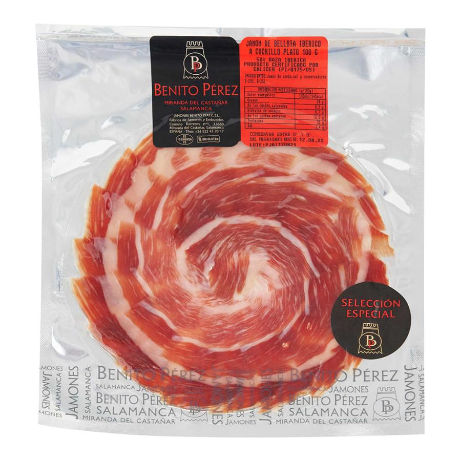 Piatti di Prosciutto di Bellota Iberico 50% Selezione Speciale Tagliato a Coltello