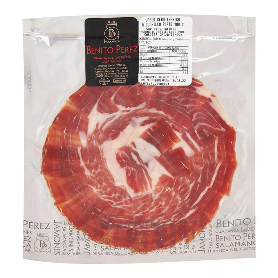 Piatto di Prosciutto di Cebo Iberico 50% Tagliato a Coltello