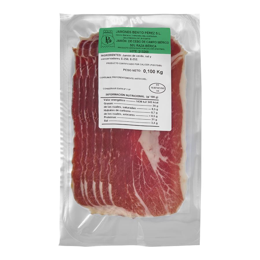 Cebo de Campo 50% Iberian Ham Sliced (100g)