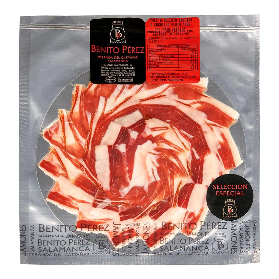 Paleta di Bellota Iberica 50% Selezione Speciale Tagliata a Coltello