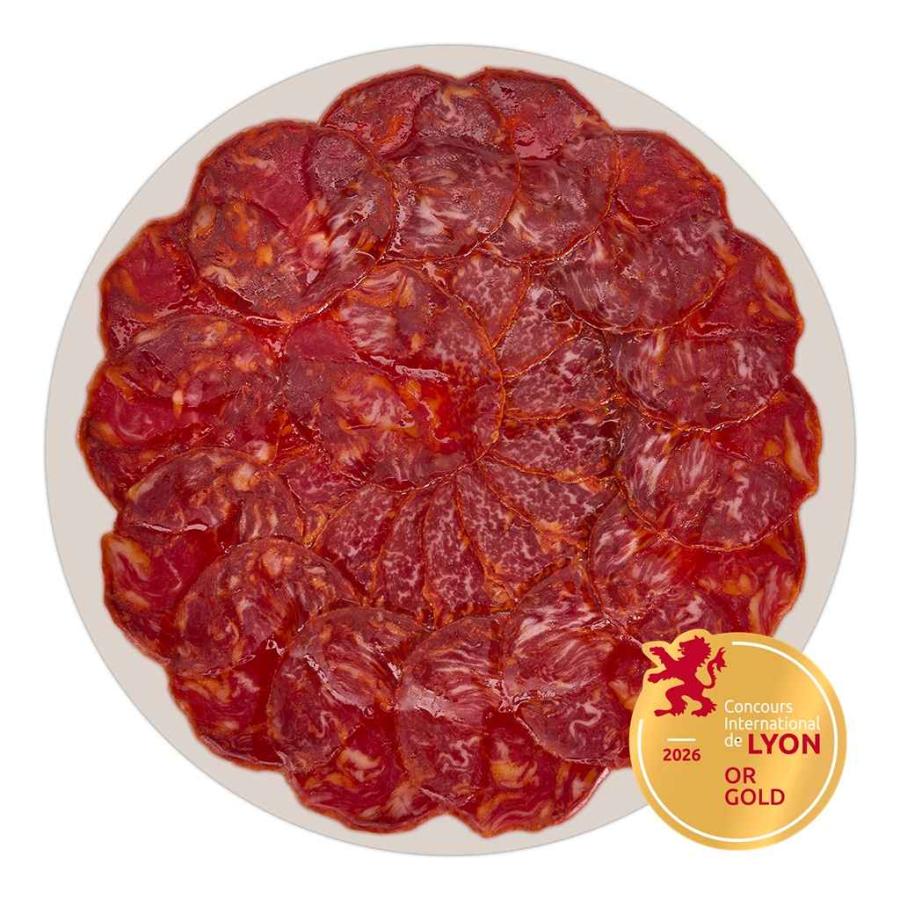 Gold Medal 2026 Concours International Lyon - Acorn 100% Iberian Chorizo of Secreto and Presa Sliced (100g)