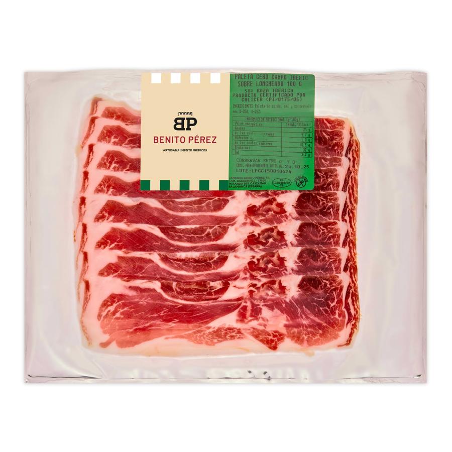 Loncheado de 100g de Paleta Cebo de Campo Ibérica 50% Raza Ibérica